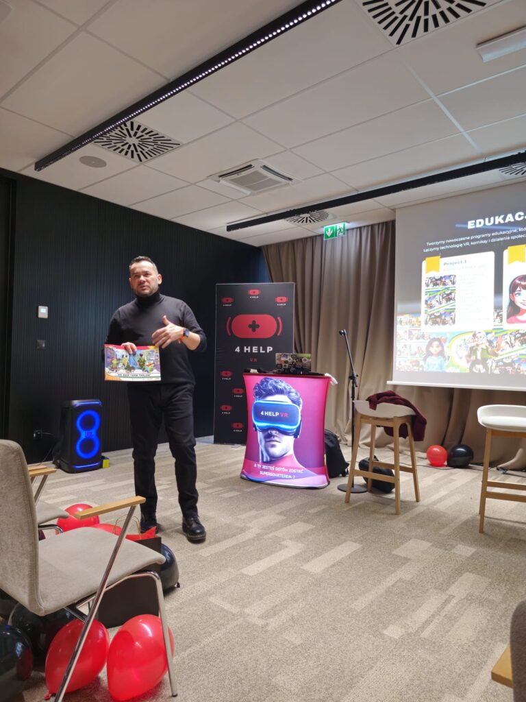 Zdjęcie z prelekcji o cyberedukaczji dla dzieci w ramach 4HELPVR