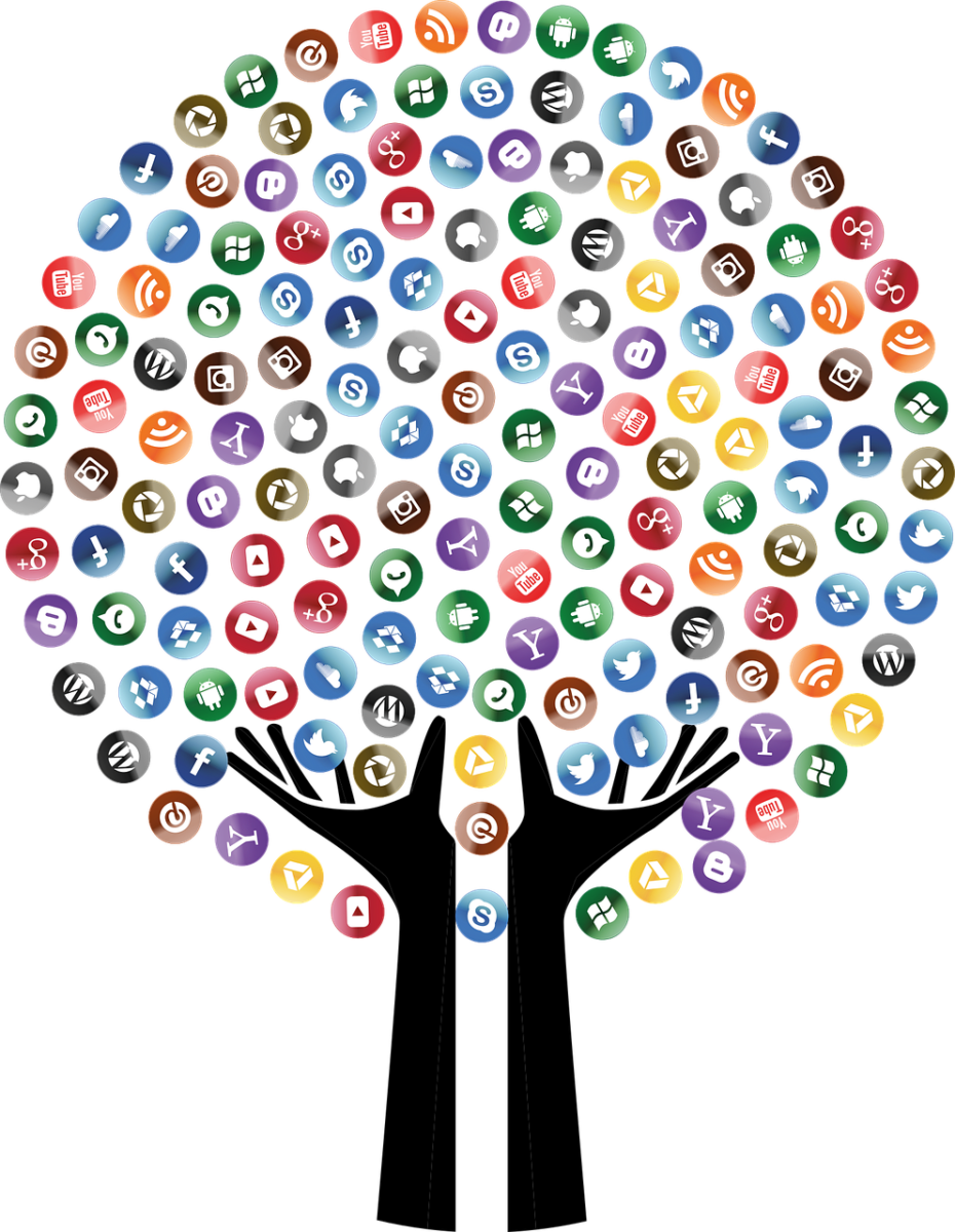 social media, tree, computers, internet, networking, communications, cloud, media, connections, twitter, facebook, android, google, windows, apple, abstract, social media, google, google, google, google, google